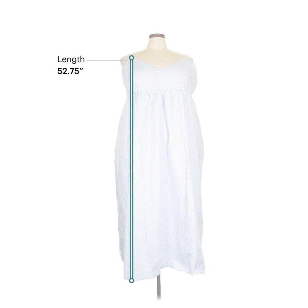 Jenni Kayne Peninsula 3X French Blue Cotton V Neck Cami‎ Maxi Dress Classic - Picture 6 of 8
